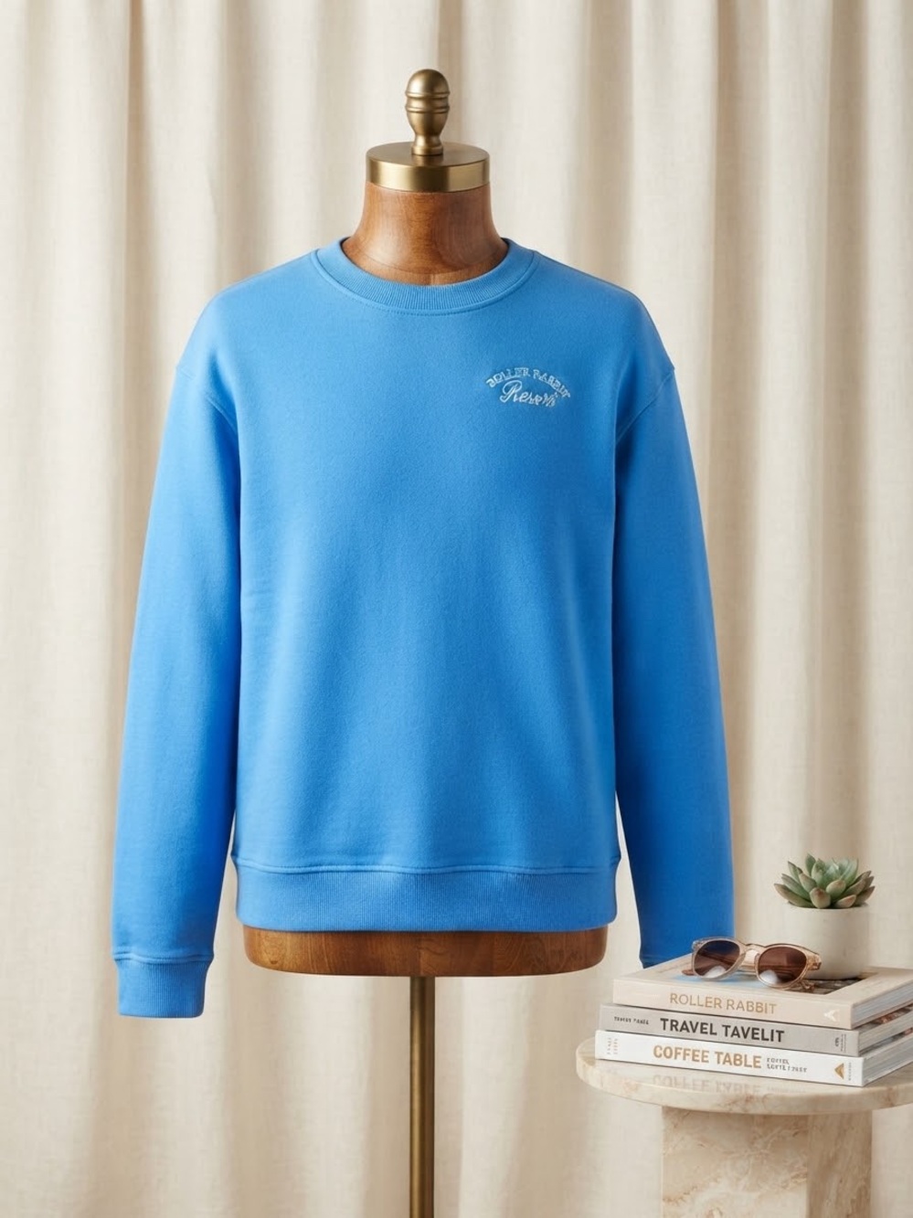 Roller Rabbit Bright Blue Pullover Sweatshirt